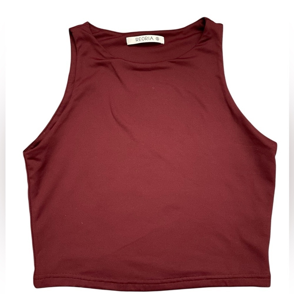 ReoRia Women's Maroon Crop Top
